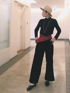 「RBS（アールビーエス）のアイテム（帽子）」を使った、꧁ばら꧂🖇さん（レディース・164cm）の春コーディネート