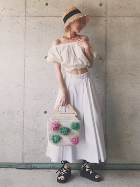 「RBS（アールビーエス）のアイテム（帽子）」を使った、꧁ばら꧂🖇さん（レディース・164cm）の夏コーディネート