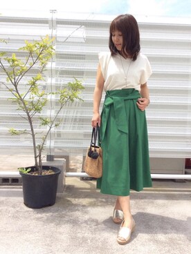 ルクールブラン藤井大丸店スタッフさん（レディース・170cm）の春コーディネート