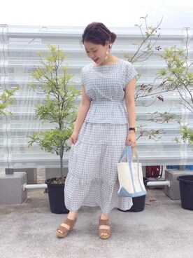 ルクールブラン藤井大丸店スタッフさん（レディース・156cm）の春コーディネート