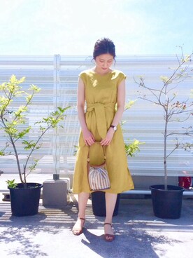 ルクールブラン藤井大丸店スタッフさん（レディース・170cm）の春コーディネート