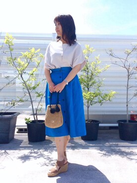 ルクールブラン藤井大丸店スタッフさん(レディース・160cm)の春コーディネート