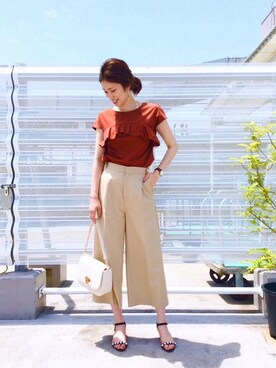 ルクールブラン藤井大丸店スタッフさん（レディース・170cm）の春コーディネート