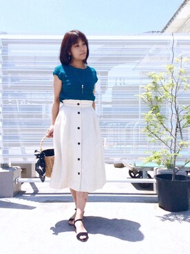 ルクールブラン藤井大丸店スタッフさん(レディース・160cm)の春コーディネート
