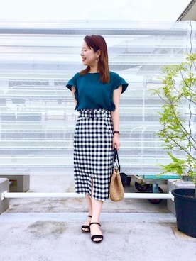 ルクールブラン藤井大丸店スタッフさん(レディース・156cm)の春コーディネート