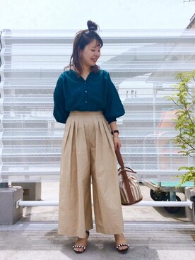 ルクールブラン藤井大丸店スタッフさん（レディース・156cm）の春コーディネート