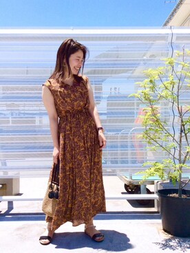 ルクールブラン藤井大丸店スタッフさん（レディース・156cm）の夏コーディネート