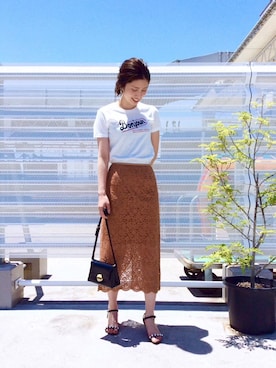 ルクールブラン藤井大丸店スタッフさん（レディース・170cm）の夏コーディネート