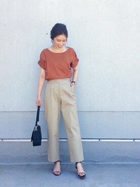 ルクールブラン藤井大丸店スタッフさん（レディース・170cm）の夏コーディネート