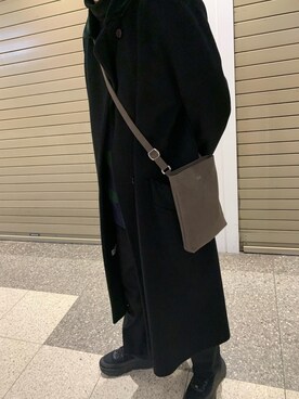 「古着のアイテム（ジャケット/アウター、ブラック系）」を使った、きゃむさん（メンズ・172cm）の冬コーディネート