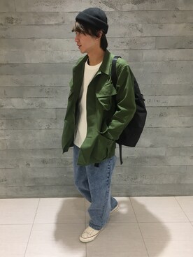 「RAGEBLUE（レイジブルー）のアイテム（ニットキャップ/ビーニー）」を使った、松浦 慧さん（メンズ・173cm）の冬コーディネート