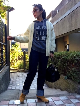 「ドラフトリーバイス」｜「アイテム（ハンドバッグ）」を使った、Jules Takagishiさん（レディース・164cm）の冬コーディネート