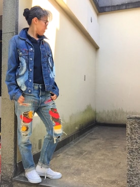 「アイテム（ベスト）」を使った、Jules Takagishiさん（レディース・164cm・50代）の春コーディネート
