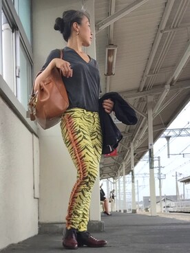 「CURRENT ELLIOTT」｜Jules Takagishiさん（レディース・164cm）の夏コーディネート