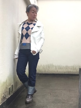 「LEVI’S701」｜Jules Takagishiさん（レディース・164cm）の冬コーディネート