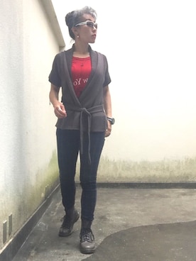 「SWAN（スワン）のアイテム」を使った、Jules Takagishiさん（レディース・164cm）の春コーディネート