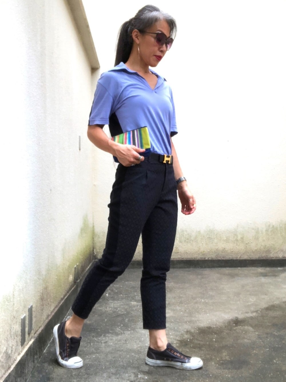 HERMESのベルト（レッド系）を使った人気ファッションコーディネート