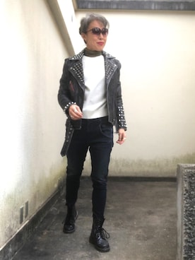 「ABISTE（アビステ）のアイテム」を使った、Jules Takagishiさん（レディース・164cm）の冬コーディネート