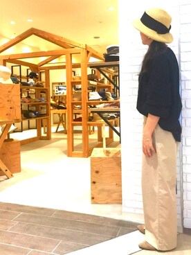 「AMERICAN RAG CIE（アメリカンラグシー）のアイテム」を使った、14+ イオンSENRITO専門館店 スタッフさん（レディース・156cm）の夏コーディネート
