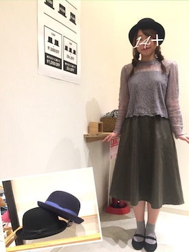 「chocol raffine robe（ショコラフィネローブ）のアイテム」を使った、14+ イオンSENRITO専門館店 スタッフさん（レディース・159cm）の秋コーディネート