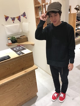 「14+（イチヨンプラス）のアイテム」を使った、14+ イオンSENRITO専門館店 スタッフさん（メンズ・169cm）の秋コーディネート