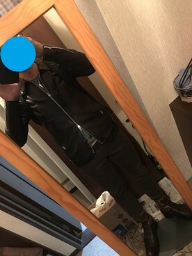 「ノーカラー」｜「アイテム（ニットキャップ/ビーニー）」を使った、さくさくさん（メンズ・169cm）の冬コーディネート