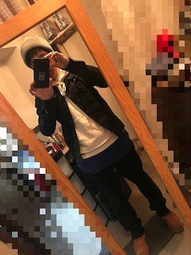 「FACTOTUM（ファクトタム）のアイテム（デニムジャケット）」を使った、さくさくさん（メンズ・169cm）の春コーディネート