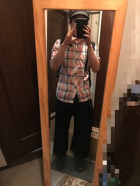 「hatra（ハトラ）のアイテム（パンツ）」を使った、さくさくさん（メンズ・169cm）の夏コーディネート
