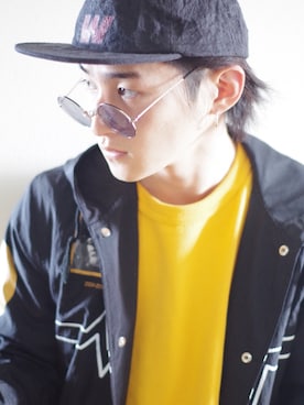 「UNDERCOVER（アンダーカバー）のアイテム（ナイロンジャケット）」を使った、りさん（メンズ・160cm）の春コーディネート
