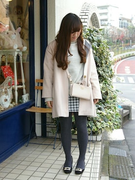 「ROOTOTE（ルートート）のアイテム（財布/小物）」を使った、ROOTOTE  STAFFさん（レディース・152cm）の冬コーディネート
