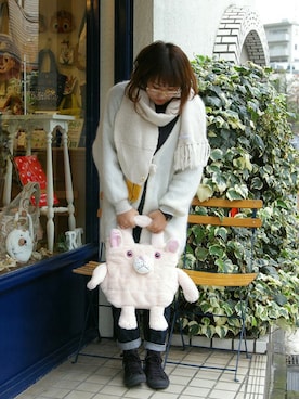 「うさぎ」｜ROOTOTE  STAFFさん（レディース・157cm）の冬コーディネート