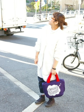 「ニットバッグ」｜ROOTOTE  STAFFさん（レディース・157cm）の冬コーディネート