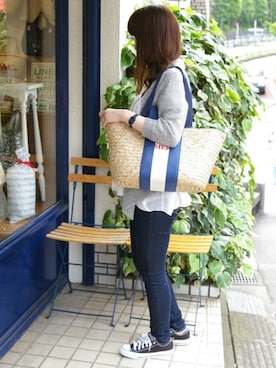 「ROOTOTE（ルートート）のアイテム」を使った、ROOTOTE  STAFFさん（レディース・160cm）の夏コーディネート