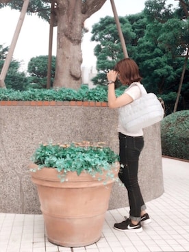 「ROOTOTE（ルートート）のアイテム（バッグ）」を使った、ROOTOTE  STAFFさん（レディース・163cm）の夏コーディネート