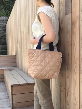 「ROOTOTE（ルートート）のアイテム（バッグ）」を使った、ROOTOTE  STAFFさん（レディース・160cm）の秋コーディネート