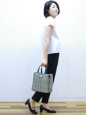 「ROOTOTE（ルートート）のアイテム（バッグ）」を使った、ROOTOTE  STAFFさん（レディース・160cm）の春コーディネート