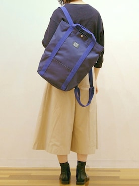 「ROOTOTE（ルートート）のアイテム」を使った、ROOTOTE  STAFFさん（レディース・160cm）の秋コーディネート