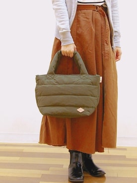 「ROOTOTE（ルートート）のアイテム」を使った、ROOTOTE  STAFFさん（レディース・160cm）の秋コーディネート
