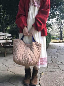 Rootote ルートート の ルートート Sn ラウンド ポリキルティング C トートバッグ Wear