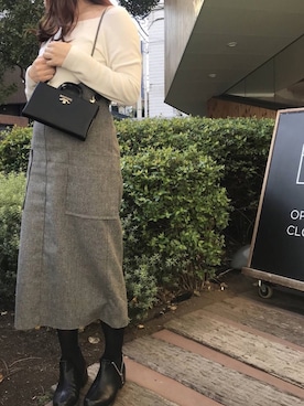 「ROOTOTE（ルートート）のアイテム（財布/小物）」を使った、ROOTOTE  STAFFさん（レディース・160cm）の冬コーディネート
