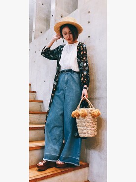 「URBAN RESEARCH（アーバンリサーチ）のアイテム（シャツワンピース）」を使った、hanamiさん（レディース・157cm）の春コーディネート