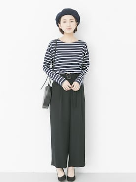 「URBAN RESEARCH（アーバンリサーチ）のアイテム（ハンチング/ベレー帽）」を使った、hanamiさん（レディース・157cm）の秋コーディネート