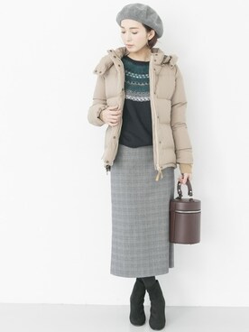 「URBAN RESEARCH（アーバンリサーチ）のアイテム（ハンチング/ベレー帽）」を使った、hanamiさん（レディース・157cm）の秋コーディネート