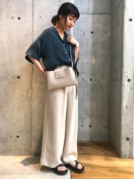 「YAHKI（ヤーキ）のアイテム」を使った、hanamiさん（レディース・157cm）の春コーディネート