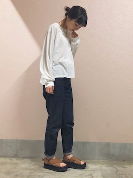 「WORK NOT WORK URBAN RESEARCH（ワークノットワークアーバンリサーチ）のアイテム」を使った、hanamiさん（レディース・157cm）の春コーディネート