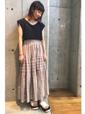 「SHAKA（シャカ）のアイテム」を使った、hanamiさん（レディース・157cm）の春コーディネート