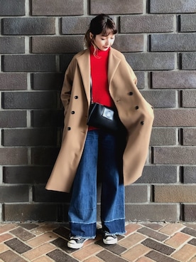 「YAHKI（ヤーキ）のアイテム」を使った、hanamiさん（レディース・157cm）の秋コーディネート