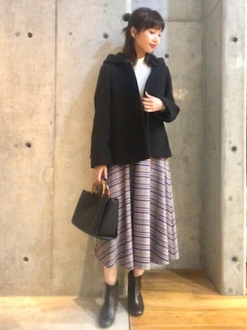 「LS Scene（エルエスシーン）のアイテム」を使った、hanamiさん（レディース・157cm）の冬コーディネート