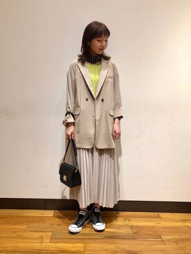 「平成最後のWEARISTAセンバツ」｜「アイテム（その他アウター）」を使った、hanamiさん（レディース・157cm）の春コーディネート
