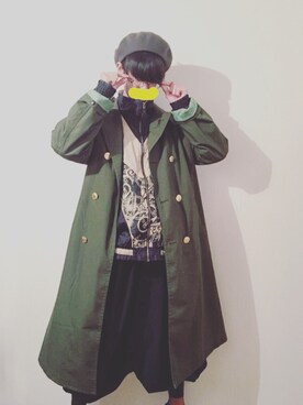 「コーディネート」｜「アイテム（トレンチコート）」を使った、まおさん（メンズ・168cm）の冬コーディネート